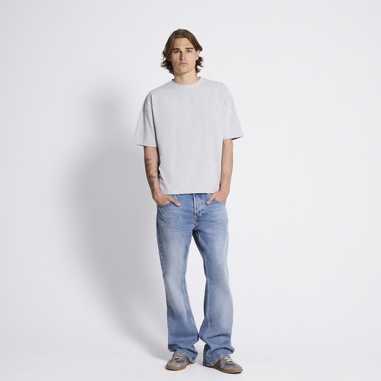 Heavy boxy tee "Mikael" Grey Melange